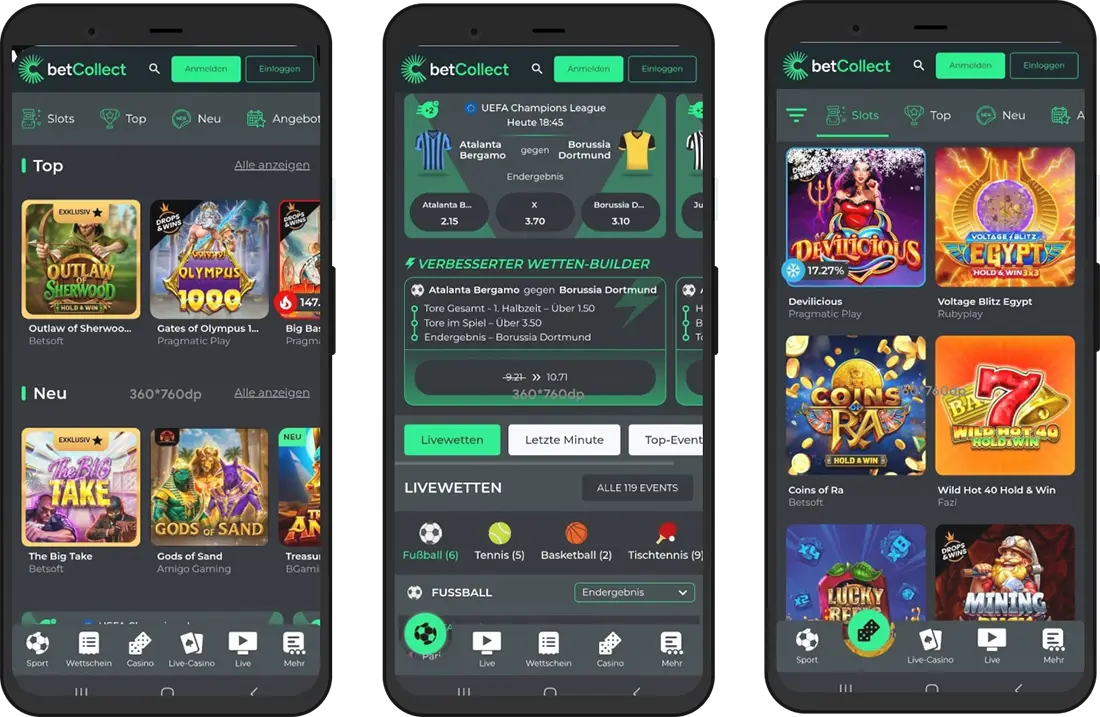 BetCollect Casino App Mobile